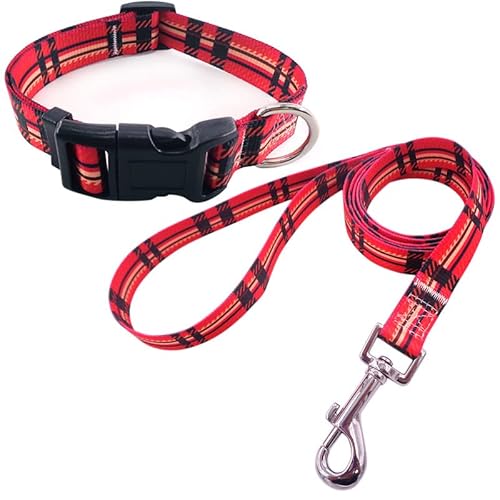 TOBILE Hundegeschirr 2-Pack Mode Gedruckt Haustier Kragen Haustier Leine Set von TOBILE