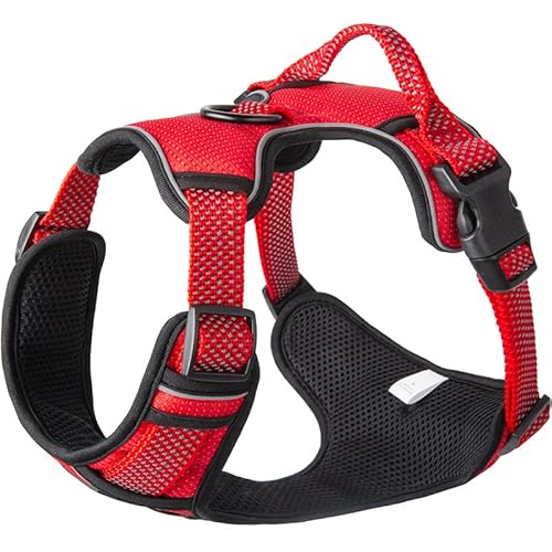 TOBILE Hundegeschirr Verstellbarer Nylonhundkabelbaum Personalisierter Geschirr Für Hunde Reflektierende Atmungsaktive Halsschutzhundkabelbaum TOBILE Hundegeschirr Verstellbarer Nylonhundkabelbaum Personalisierter Geschirr Für Hunde Reflektierende Atmungsaktive Halsschutzhundkabelbaum von TOBILE