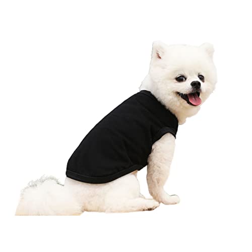 TOBILE Hundekleidung Haustier Hund Kleidung für kleine, mittelgroße und große Hundeweste warme Baumwolle Welpen Katze Kostüm Mantel Haustiere Kleidung - schwarz, L von TOBILE