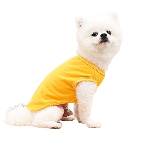 TOBILE Hundekleidung für Haustiere, Hundekleidung für kleine, mittelgroße und große Hundeweste, warme Baumwolle, Welpen, Katzen, Kostüm, Mantel, Haustierkleidung, Gelb, M von TOBILE