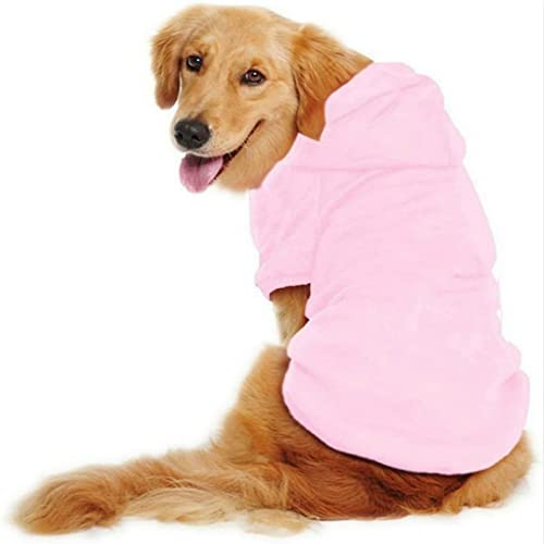 TOBILE Hundekleidung für den Winter, Haustiere, Hundekleidung, Hunde, Kapuzenpullover, warm, klein, mittel, groß, Hundejacke, Kleidung, Haustierkostüm, rosa, L von TOBILE