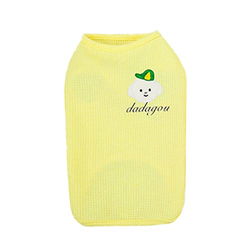 Dog Summer Vest Dog T Shirt Dog Clothes Cat Clothes Pets Kitten Clothes Dog Clothes For Small Dogs Clothes For Dogs Comfortable Pet Clothes 35,yellow von TOEFIT