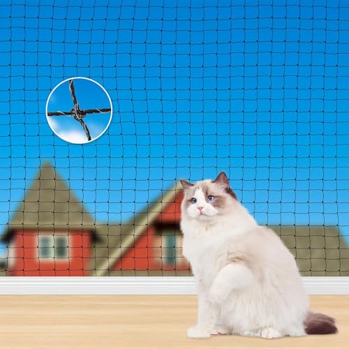 TOFFCAEA Katzennetz für Balkon, 16x3m Katzennetz Drahtverstärkt, mit 50M Befestigungsseil, Stark, Langlebig, UV-Beständig, Wetterfest, Geeignet für Balkone, Terrassen und Fenster (Olivgrün, 16x3m) TOFFCAEA Katzennetz für Balkon, 16x3m Katzennetz Drahtverstärkt, mit 50M Befestigungsseil, Stark, Langlebig, UV-Beständig, Wetterfest, Geeignet für Balkone, Terrassen und Fenster (Olivgrün, 16x3m) von TOFFCAEA