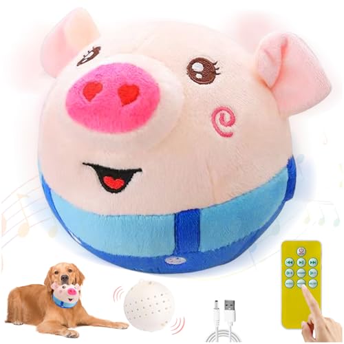 Bewegendes Hundespielzeug, Aktives Bewegliches Haustier-Plschspielzeug mit Fernsteuerung Interaktives Hundespielzeug Ball Schwein-Plüschspielzeug Sicheres Kausicheres Spielzeug für Haustier Hunde Bewegendes Hundespielzeug, Aktives Bewegliches Haustier-Plschspielzeug mit Fernsteuerung Interaktives Hundespielzeug Ball Schwein-Plüschspielzeug Sicheres Kausicheres Spielzeug für Haustier Hunde von TOGETDREAM