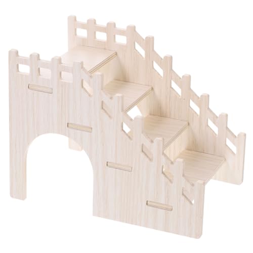 TOGEVAL Holzleiter Für Hamsterhaus – Kletterspielzeug Für Kleintiere Dekorative Leiter Für Meerschweinchen Und Chinchilla von TOGEVAL