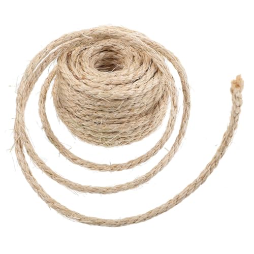 TOGEVAL 1 Rolle Sisalseil, Multifunktions Kratzseil, DIY Kratzbaumseil, Kratzbaumpfosten Ersatzschnur Für Kratzbaum, Schnur Für Katzenkratzbaum, Katzenkratzschnur von TOGEVAL