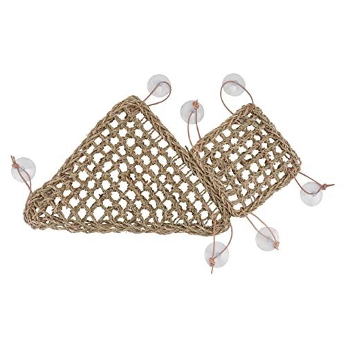 TOGEVAL Eidechsengrasmatte Haustierbett Reptilien-Hängematten-Zubehör gewebte Haustiermatte Gecko-Hängematte Meeresmatte Eidechsennest für Haustiere TOGEVAL Eidechsengrasmatte Haustierbett Reptilien-Hängematten-Zubehör gewebte Haustiermatte Gecko-Hängematte Meeresmatte Eidechsennest für Haustiere von TOGEVAL