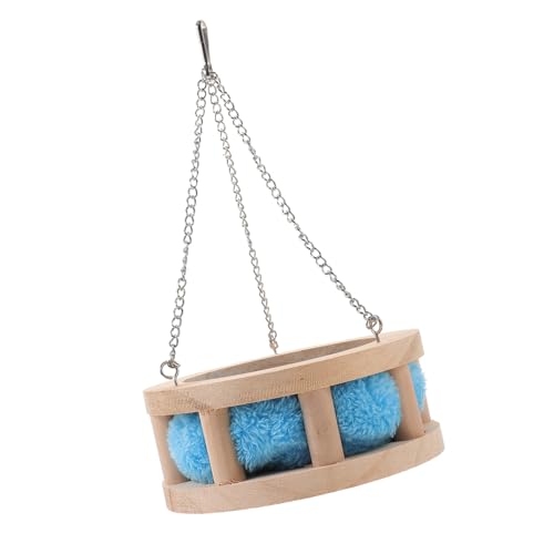 TOGEVAL Hamster Hängen Hängematte Runde Holz Nest Bett für Haustiere Pet Supply TOGEVAL Hamster Hängen Hängematte Runde Holz Nest Bett für Haustiere Pet Supply von TOGEVAL