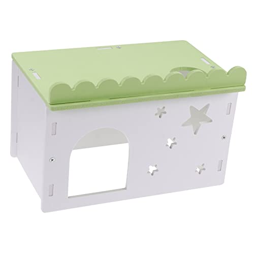 TOGEVAL 1 Satz Hamsternest Spielzeug Für Igel Guinea Heimdekoration Hamsterkäfig Spielzeug Hamsterhaus Kleine Haustierhüttenhöhle Kleines Tier Hamsterhütte Ökologisches Wpc Green von TOGEVAL