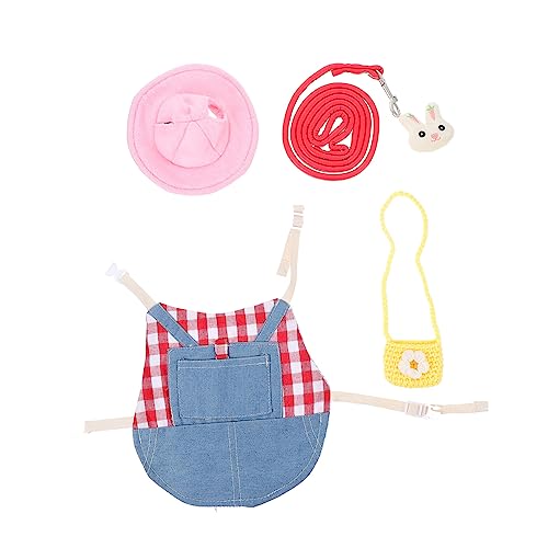 TOGEVAL 1satz Bunny Outfit Für Kleine Haustiere Mit Leine Und Zubehör Niedliches Kaninchenkostüm Mit Haarspange Und Tasche Bequem Und Atmungsaktiv Für Haustiere Wie Kaninchen Und TOGEVAL 1satz Bunny Outfit Für Kleine Haustiere Mit Leine Und Zubehör Niedliches Kaninchenkostüm Mit Haarspange Und Tasche Bequem Und Atmungsaktiv Für Haustiere Wie Kaninchen Und von TOGEVAL