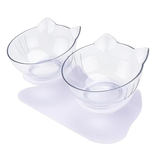 TOGEVAL Abs Material Haustier Trinknapf 2-in-1 Katzenfutter Feeder Wasser Feeder Pet Supplies von TOGEVAL