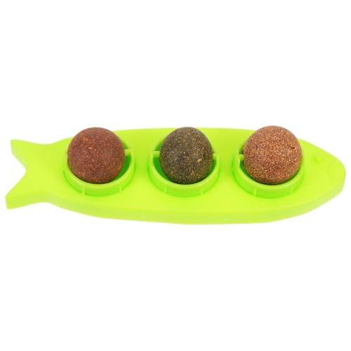 TOGEVAL 1 Satz Katzenminze Spielzeug Hauskatze Minze Katzen Lecken Ball Katzensnacks Leckbar Verschleißfestes Beißspielzeug Für Katzen Drehbare Leckerchen Katze Leckt Kunststoffbasis Green TOGEVAL 1 Satz Katzenminze Spielzeug Hauskatze Minze Katzen Lecken Ball Katzensnacks Leckbar Verschleißfestes Beißspielzeug Für Katzen Drehbare Leckerchen Katze Leckt Kunststoffbasis Green von TOGEVAL