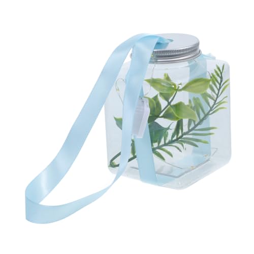 TOGEVAL 1satz Aquarium Mit Lampe Transparentes Bruchsicheres Goldfischbecken Für Kleine Pflanzen Und Dekoration Im Wohnbereich Büro Oder Garten Für Aquarienliebhaber von TOGEVAL