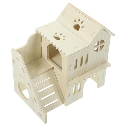 TOGEVAL Hamsterhäuser Holz Für Kleintiere Mit Rampe Mehrkammer Nest Für Hamster Chinchillas Meerschweinchen Ratten Versteck Spielzeug Zubehör TOGEVAL Hamsterhäuser Holz Für Kleintiere Mit Rampe Mehrkammer Nest Für Hamster Chinchillas Meerschweinchen Ratten Versteck Spielzeug Zubehör von TOGEVAL
