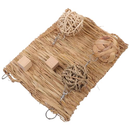 TOGEVAL 1 Set Hamster Leckerli Spielzeug, Hamster Leckerli Spielzeug, Kleines Schlafkissen, Käfigzubehör, Hasen Backenzahnbälle, Kaninchenmatte, Kaninchen Zahnpflege, Backenzahnspielzeug, von TOGEVAL