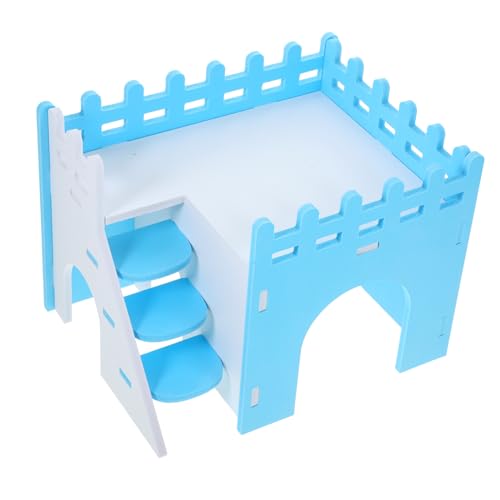 TOGEVAL Hamsterhaus Mit Leiter Für Kleintiere Aus PVC Und Sicher Zum Verstecken Und Entspannen Für Meerschweinchen Ratten Und Hamster von TOGEVAL