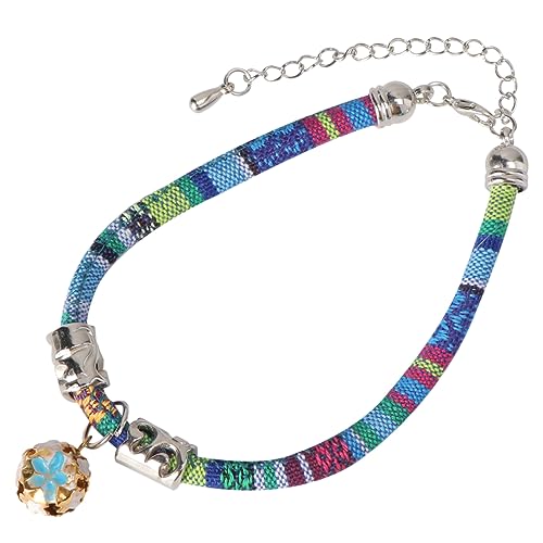 TOGEVAL 1stück Verstellbares Katzenhalsband Mit Glöckchen Bohemian Design Für Kätzchen Sicherer Schnellverschluss Einzigartiger Stil Für Haustiere von TOGEVAL
