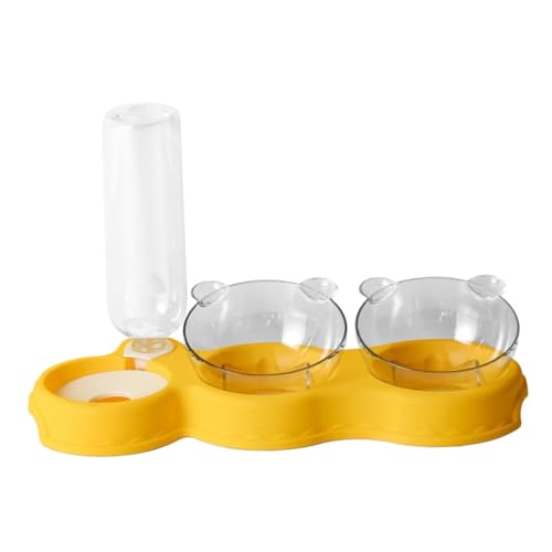 TOGEVAL 1Stk automatische Wasserzufuhr Schwerkrafttränke für Haustiere Katze doppelt automatischer Futterspender für Katzen Katzenfutterautomat wasserflasche Trinkwasserspender für Katzen von TOGEVAL