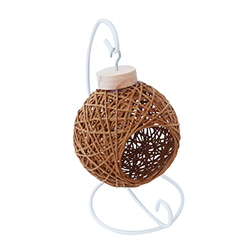 TOGEVAL 1stück Woven Paper Rattan Cage Nest Für Hamster Atmungsaktives Spielzeug Und Schlafplatz Handgewebt Langlebig Warm Und Für Kleine Haustiere von TOGEVAL