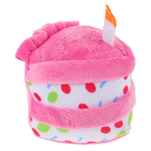 TOGEVAL 1stück Squeaky Cake Dog Toy Kauspielzeug Für Hunde Mit Farbenfrohes Geburtstagsdesign Für Kleine Hunde Sicheres Und Unterhaltsames Spielzeug von TOGEVAL