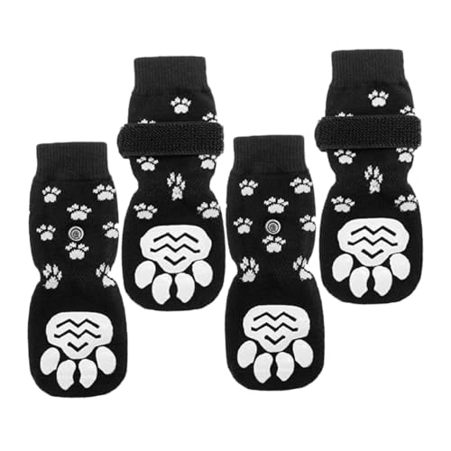 TOGEVAL 2paare Atmungsaktive rutschfeste Hundesocken Aus Baumwolle Für Kleine Mittlere Und Große Hunde Idealer Pfotenschutz Für Drinnen Und Draußen Wasserfest Und Bequemschwarz TOGEVAL 2paare Atmungsaktive rutschfeste Hundesocken Aus Baumwolle Für Kleine Mittlere Und Große Hunde Idealer Pfotenschutz Für Drinnen Und Draußen Wasserfest Und Bequemschwarz von TOGEVAL