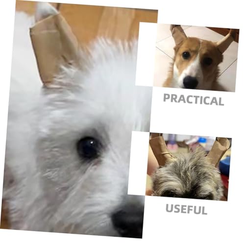 TOGEVAL 2 Paare Hunde Ohr Aufstellhilfen Leichtes Strapazierfähiges Material Praktisches Hunde Ohr Zubehör zur Ohrenkorrektur Einfach Anzuwenden Geeignet für Natürliche Stehohren von TOGEVAL