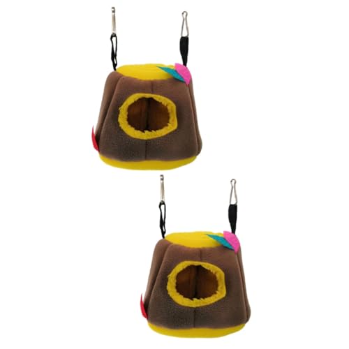 TOGEVAL 2 Pcs Komfortable Meerschweinchen Hängematte Hamster Spielzeug Bett Plüsch Fleece Für Warme Nest Zufällig von TOGEVAL