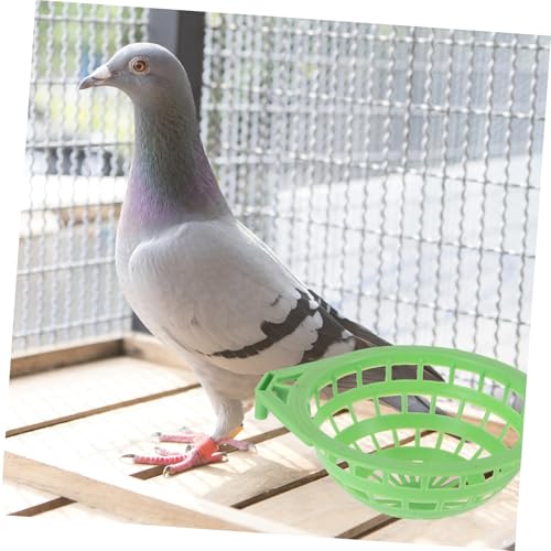 TOGEVAL 2 STÜCK Großes Vogel nestbecken aus Langlebigem Robust und Verschleißfest Praktisches Taubennest für Brieftauben und Kleine Vögel Grün Einfacher EIN Ausstieg Geeignet für von TOGEVAL