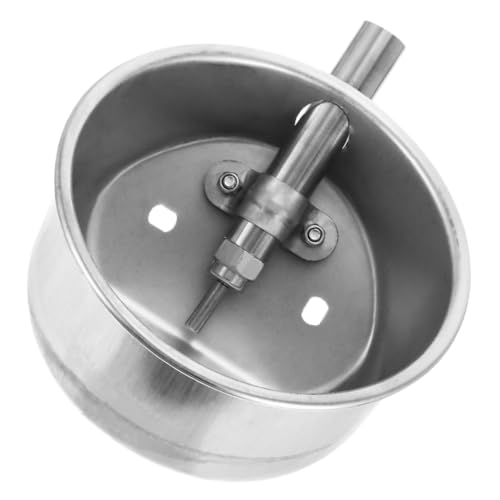 TOGEVAL 2 Stück Automatischer Edelstahl tränkebecken für Schweine Langlebige Automatische Wasserschale mit Schwimmerventil Widerstandsfähig und Sicher für Rinder Pferde Schafe dem von TOGEVAL