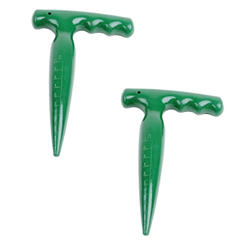 TOGEVAL 2 Stück Gartensämaschine Gartenwerkzeuggürtel Samenwurzelpflanzer Gartenlocher Mini Puncher Rasenbelüfter Sukkulenten Erde Stecker Aussaatspender Artefakt von TOGEVAL