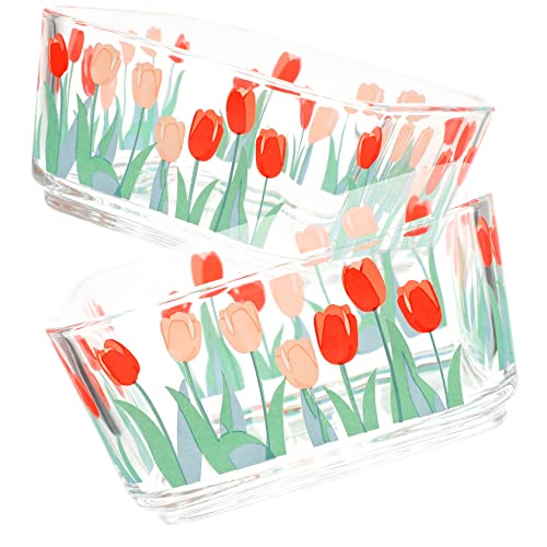 TOGEVAL Chinchilla- Und Futternapf-Set 2 Stück Glas Tiernäpfe Design Spitze Meerschweinchen von TOGEVAL