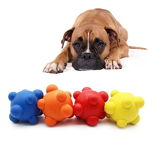 TOGEVAL Interaktives Hundespielzeug Bissfester Gummiball Unregelmäßiger Form Bouncing Ball Für Hunde Pet Dog Ball Zufälliger Farbe Ideal Zum Kauen Und TOGEVAL Interaktives Hundespielzeug Bissfester Gummiball Unregelmäßiger Form Bouncing Ball Für Hunde Pet Dog Ball Zufälliger Farbe Ideal Zum Kauen Und von TOGEVAL
