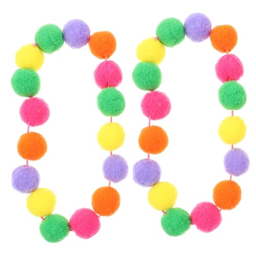TOGEVAL 2 Stück Teiliges Katzenhalsband Plüschball Elastisch und Farbenfroh Leichtes Welpen Outdoor hundehalsband für Kleine Katzen Modisches Accessoire für Festtage und Soziale Anlässe von TOGEVAL