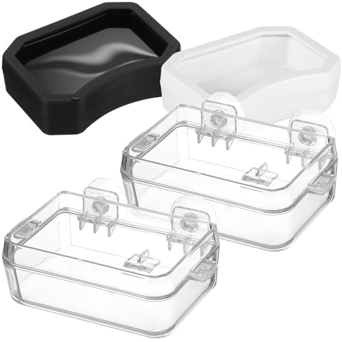 TOGEVAL 2 Stück Teiliges Reptilien futternapf Klein Transparent mit Ausbruchsicherer Futter Wasserschale aus Lebensmittelechtem Abs für Eidechsen Bartagamen Gecko und Amphibien TOGEVAL 2 Stück Teiliges Reptilien futternapf Klein Transparent mit Ausbruchsicherer Futter Wasserschale aus Lebensmittelechtem Abs für Eidechsen Bartagamen Gecko und Amphibien von TOGEVAL
