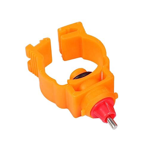 TOGEVAL 20Stücke Automatische Hühnerwasserzufuhr Geflügel Tränke für Huhn Ente Langlebige und Praktische Wassertränke für Flüssigkeitsversorgung Orange von TOGEVAL
