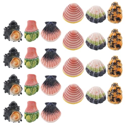 TOGEVAL 24 Stück Teiliges Aquarium Deko aus Realistischen Harz-Muscheln Kleine Resin-seeschnecken Figuren Naturgetreu Gestaltete Fischbecken Dekoration für Süßwasser Aquarien TOGEVAL 24 Stück Teiliges Aquarium Deko aus Realistischen Harz-Muscheln Kleine Resin-seeschnecken Figuren Naturgetreu Gestaltete Fischbecken Dekoration für Süßwasser Aquarien von TOGEVAL