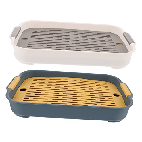 TOGEVAL Meerschweinchentoilette Aus Kunststoff 2er-Set Katzentoilette Waschbar Hasentoilette Haustierkäfigtoilette Für Kleintiere TOGEVAL Meerschweinchentoilette Aus Kunststoff 2er-Set Katzentoilette Waschbar Hasentoilette Haustierkäfigtoilette Für Kleintiere von TOGEVAL