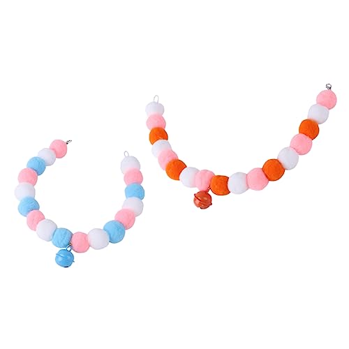 TOGEVAL 2St Halsband Halsring für Haustiere Kleine Hundehalsbänder Welpenhalsbänder für kleine Welpen Silvester Party silvesterparty wollknäuel Haustierbedarf Ballkragen aus Wolle Haarball von TOGEVAL