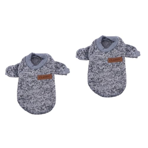 TOGEVAL 2St Haustier Wintermantel Pullover für Haustiere Pullover für Katze Pullover für Hundekleidung Kleidung für Haustiere Haustierpulli Haustier Warmer Pullover Hundepullover Grey TOGEVAL 2St Haustier Wintermantel Pullover für Haustiere Pullover für Katze Pullover für Hundekleidung Kleidung für Haustiere Haustierpulli Haustier Warmer Pullover Hundepullover Grey von TOGEVAL