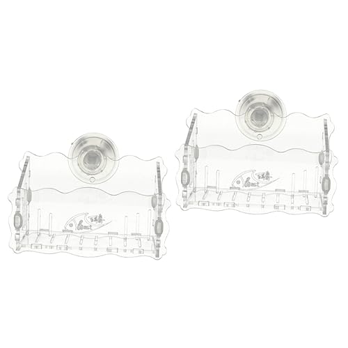 TOGEVAL 2stücke Aquarium Pflanzenbehälter Mit Saugnapf Kreativer Transparenter Acryl-pflanzer Für Wasserpflanzen Zur Dekoration Und Pflege Von Aquarienpflanzen Mittlere Wiederverwendbar von TOGEVAL