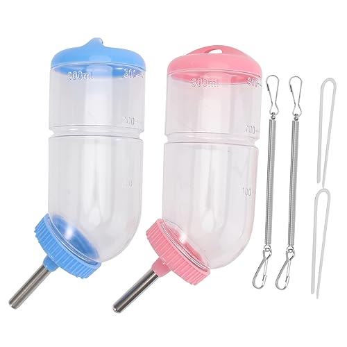 TOGEVAL 2 Stück Automatische Tränke Für Verstellbare Trinkbrunnen Für Haustiere Wasserflasche 500 Ml Wasserbecher Für Haustiere Futterset Zufällige Farbe von TOGEVAL