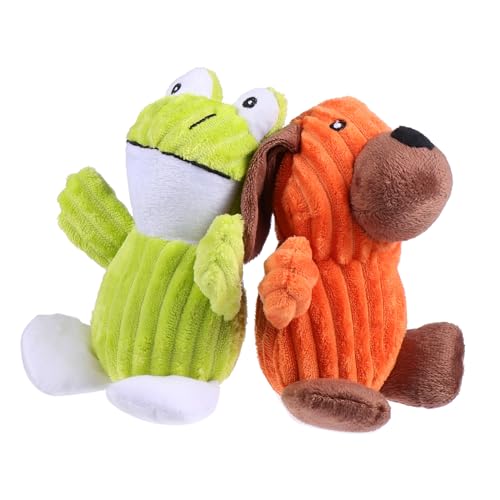 TOGEVAL 2 Stücke Haustier Plüsch Spielzeug Quietschende Hund Spielzeug Kauen Spielzeug für Hunde Haustier Gesicht Haustier Sound Spielzeug TOGEVAL 2 Stücke Haustier Plüsch Spielzeug Quietschende Hund Spielzeug Kauen Spielzeug für Hunde Haustier Gesicht Haustier Sound Spielzeug von TOGEVAL