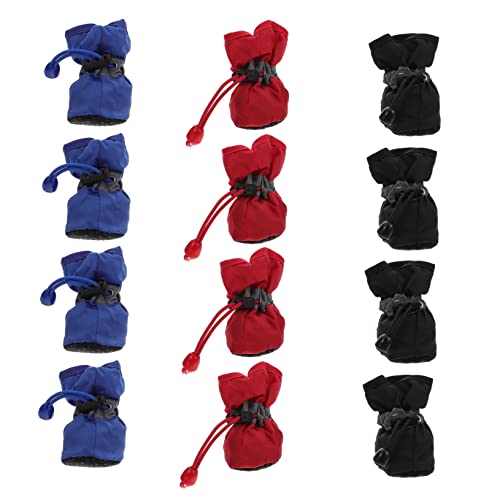 TOGEVAL 3 Sets Hund Regenstiefel wasserdichte Schutz Schuhe Befestigungs Riemen für Haustier von TOGEVAL