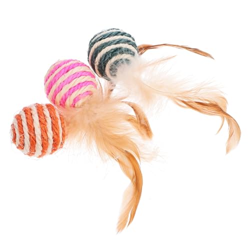 TOGEVAL Plüsch Katzenspielzeug Seil 3PCS Katzenminze Spielzeug Bälle Haustier Lernspielzeug Katze Greifen Spielzeug TOGEVAL Plüsch Katzenspielzeug Seil 3PCS Katzenminze Spielzeug Bälle Haustier Lernspielzeug Katze Greifen Spielzeug von TOGEVAL