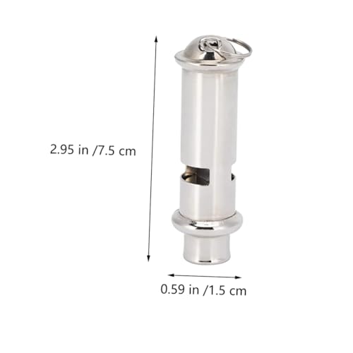 TOGEVAL 3 Stück Teiliges Edelstahl notfallpfeifen Laute Überlebenspfeifen Robust und Vielseitig für Sport Outdoor Taubentraining Silber Gelbfarben von TOGEVAL