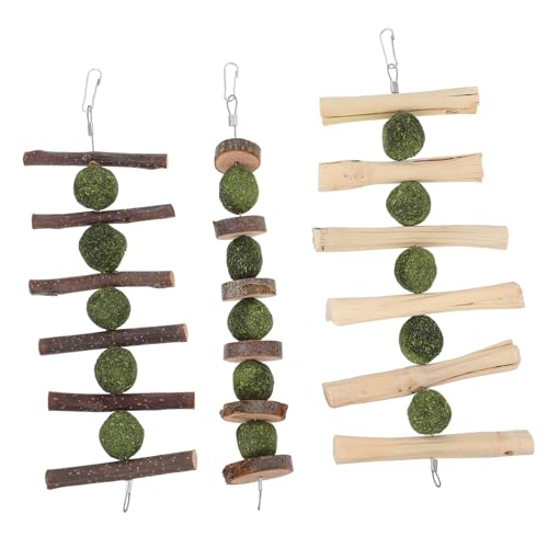 TOGEVAL 3 Stücke Alfalfa Ball String Gras Kuchen Molar Anhänger Kauen Spielzeug Für Bunny Chinchilla TOGEVAL 3 Stücke Alfalfa Ball String Gras Kuchen Molar Anhänger Kauen Spielzeug Für Bunny Chinchilla von TOGEVAL