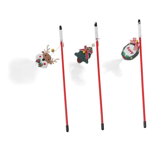 TOGEVAL 3stücke Katzenspielzeug Interaktive Federspielstäbe Mit Weihnachtsmotiven Für Kätzchen Robustes Material Spiel Und Spaß Für Katzenbeschäftigung Und Interaktion TOGEVAL 3stücke Katzenspielzeug Interaktive Federspielstäbe Mit Weihnachtsmotiven Für Kätzchen Robustes Material Spiel Und Spaß Für Katzenbeschäftigung Und Interaktion von TOGEVAL