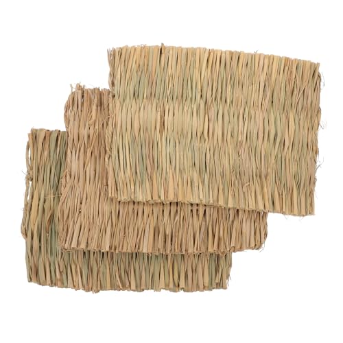 TOGEVAL Grasmatte für Kaninchen 3-teiliges Hasen-Mattenset tragbare natürliche Kaumatte für den Innenbereich Hasenbettwäsche TOGEVAL Grasmatte für Kaninchen 3-teiliges Hasen-Mattenset tragbare natürliche Kaumatte für den Innenbereich Hasenbettwäsche von TOGEVAL