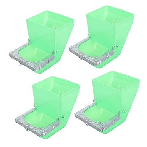 TOGEVAL 4 Stück Futterbox Für Kaninchen Lebensmittelbehälter Futterbehälter Für Kaninchen Futterbehälter Für Heimkaninchen Kleintier-grasbehälter Futterspender Für Kaninchen Green Plastik von TOGEVAL