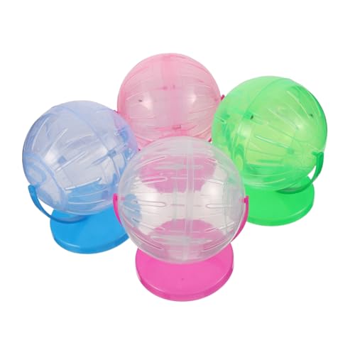 TOGEVAL 4 Stück Hamster Laufrad Kugel Transparent Geräuschloses Sportspielzeug Für Kleine Heimtiere Wie Zwerghamster Und Rennmäuse Mit Großzügigem Für Bewegung TOGEVAL 4 Stück Hamster Laufrad Kugel Transparent Geräuschloses Sportspielzeug Für Kleine Heimtiere Wie Zwerghamster Und Rennmäuse Mit Großzügigem Für Bewegung von TOGEVAL